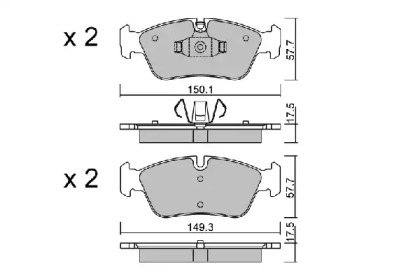 Комплект тормозных колодок AISIN BPBM-1003